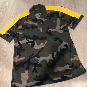 Mens authentic Valentino camo print polo